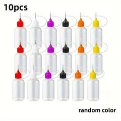 10pcs 30ml Glue Coating Bottle Fine Needle Tip DIY Paint Quilting Ink