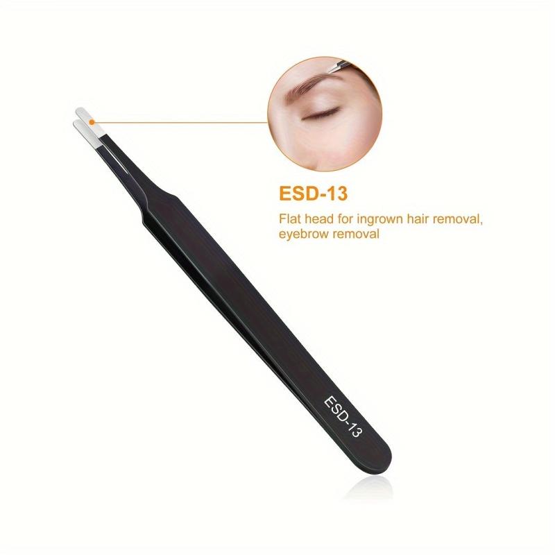 3pcs Anti-static Stainless Steel Precision Tweezers for Electronics Lab Jewelry