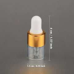 20pcs 1ml Clear Glass Dropper Vails Essential Oils Sample Bottles