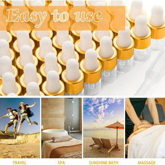 20pcs 1ml Clear Glass Dropper Vails Essential Oils Sample Bottles