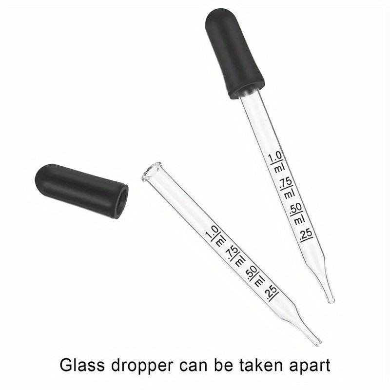 7pcs Glass Scale Dropper Rubber Head Pipette Dropper