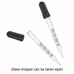 7pcs Glass Scale Dropper Rubber Head Pipette Dropper
