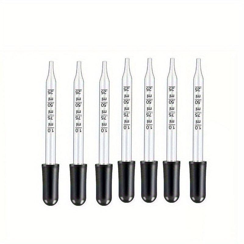7pcs Glass Scale Dropper Rubber Head Pipette Dropper