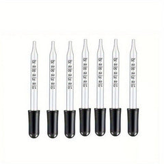 7pcs Glass Scale Dropper Rubber Head Pipette Dropper