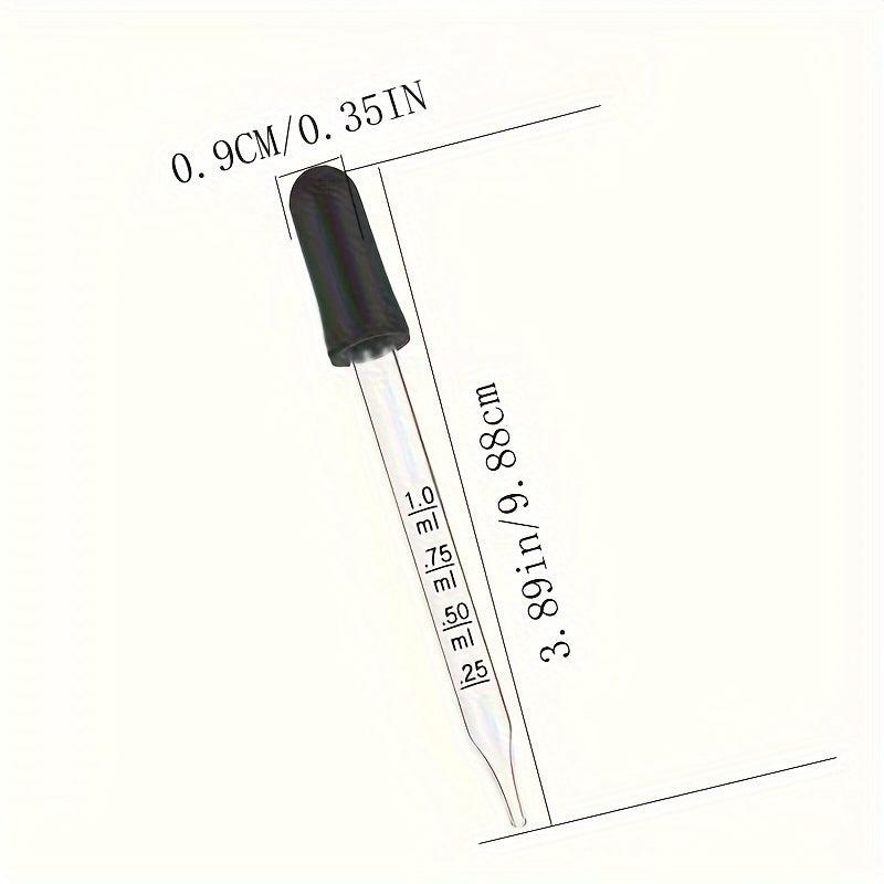 7pcs Glass Scale Dropper Rubber Head Pipette Dropper
