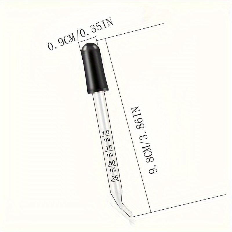 7pcs Glass Scale Dropper Rubber Head Pipette Dropper