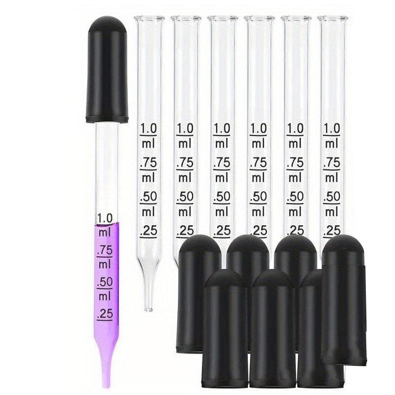 7pcs Glass Scale Dropper Rubber Head Pipette Dropper