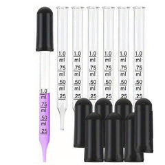 7pcs Glass Scale Dropper Rubber Head Pipette Dropper