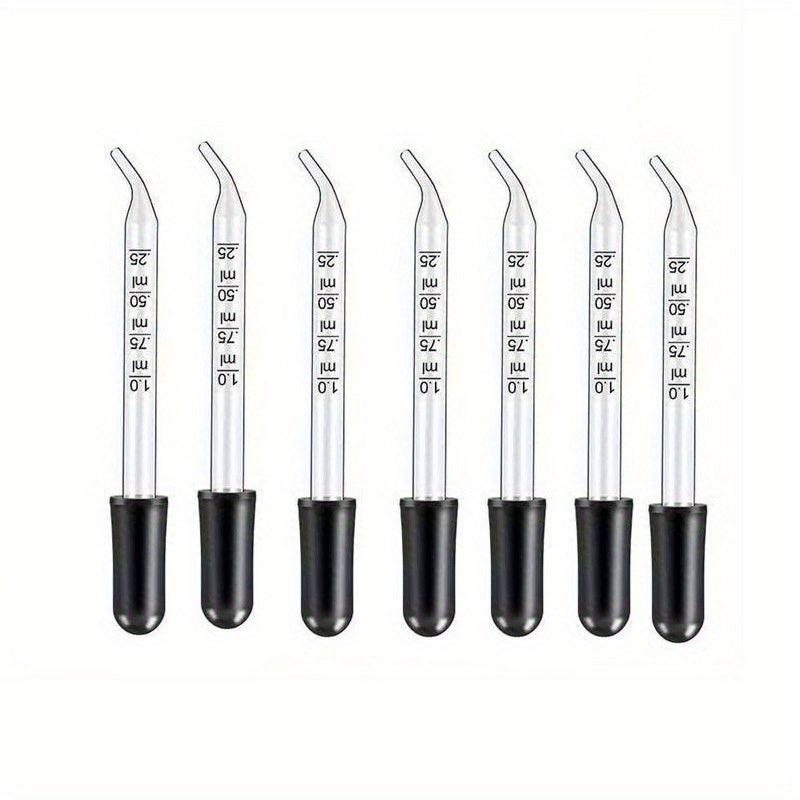 7pcs Glass Scale Dropper Rubber Head Pipette Dropper