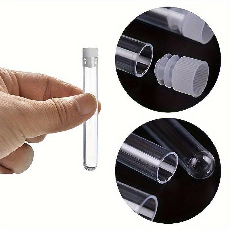 4pcs Plastic Test Tubes with Lid for Sample Storage