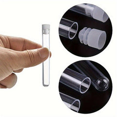 4pcs Plastic Test Tubes with Lid for Sample Storage