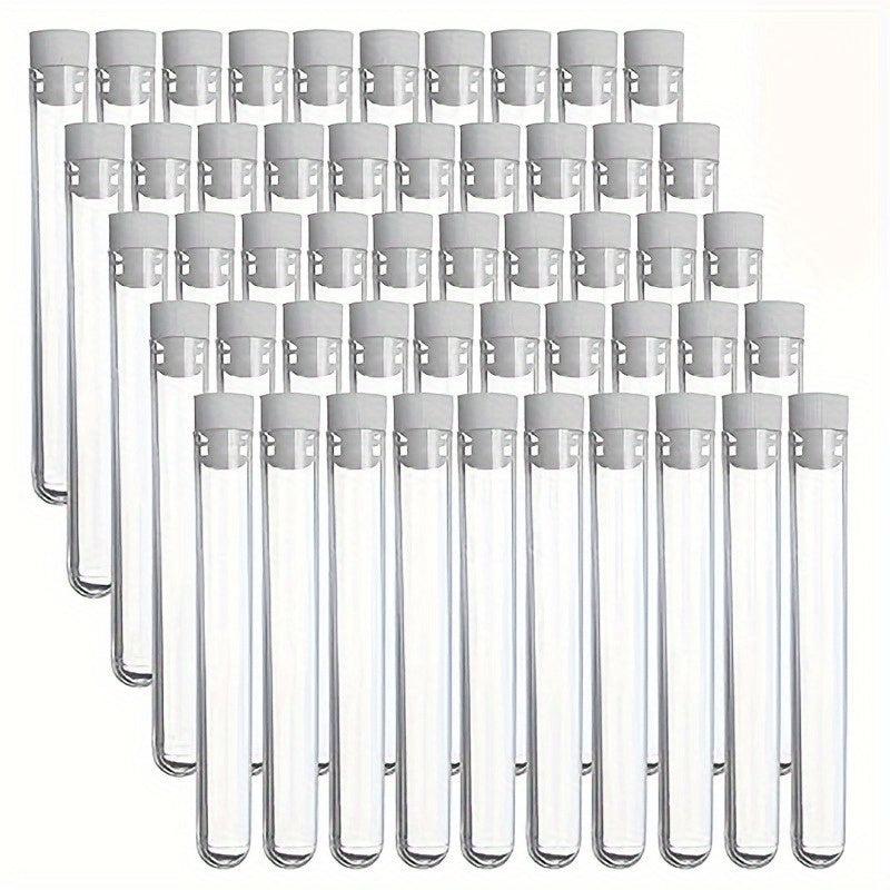 4pcs Plastic Test Tubes with Lid for Sample Storage