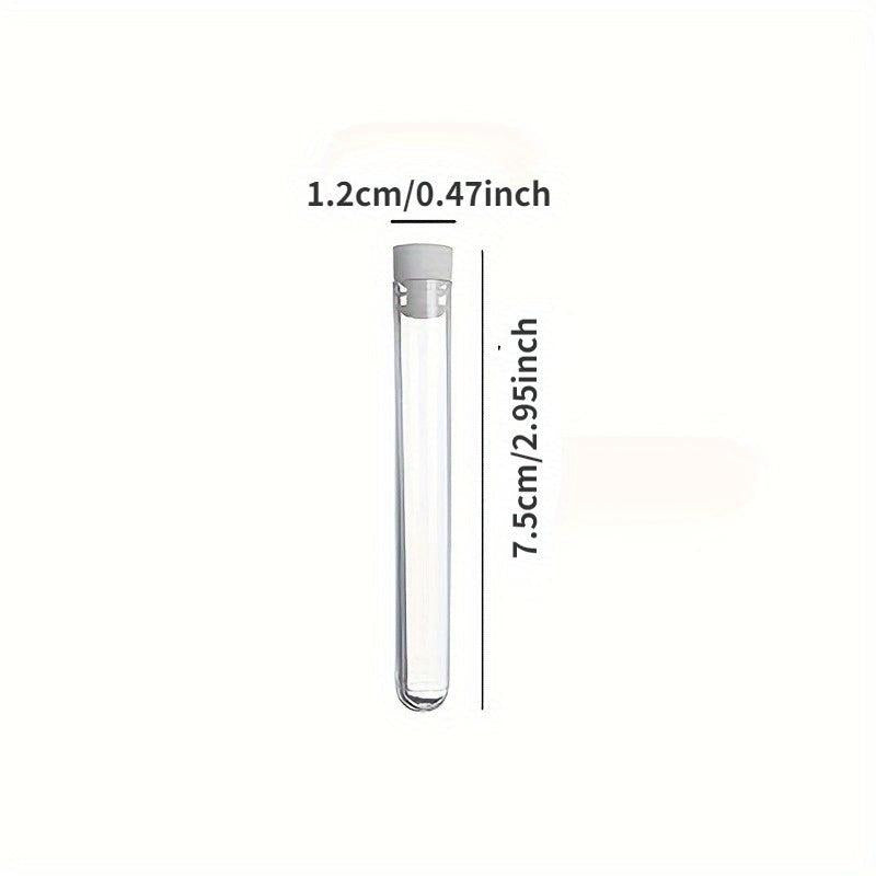 4pcs Plastic Test Tubes with Lid for Sample Storage