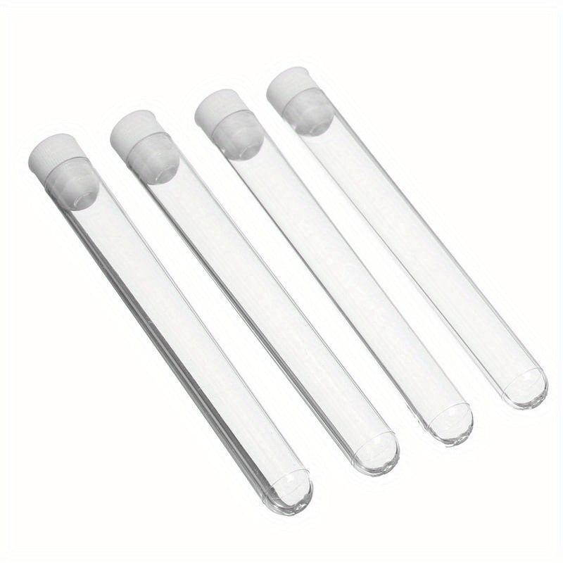 4pcs Plastic Test Tubes with Lid for Sample Storage