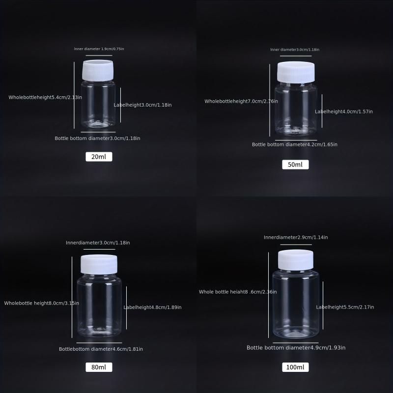 Plastic Reagent Packing Bottle 20-100ml PET Clear Empty Seal Bottles