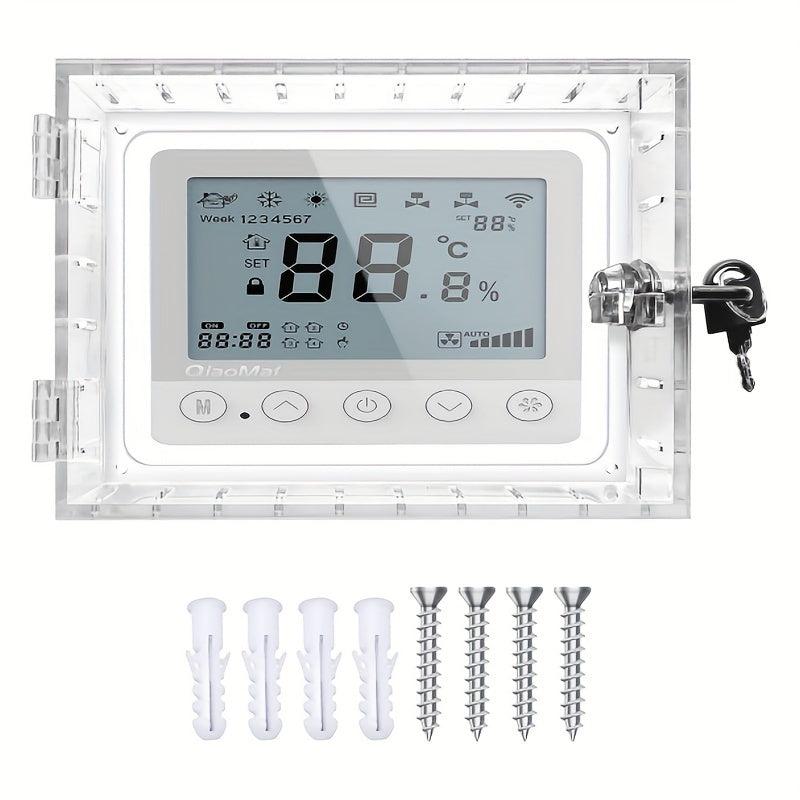 Universal Heater Lock Box w/ Key: Transparent Large Heater Guard for Wall Heater