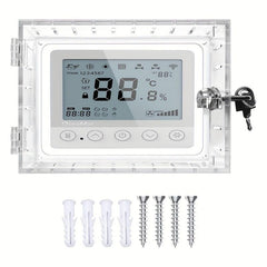 Universal Heater Lock Box w/ Key: Transparent Large Heater Guard for Wall Heater