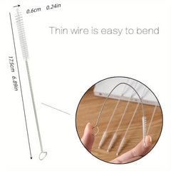 10pcs Long Tube Brush Nylon Tube Cleaner Bottle Brush Cup Brush Set