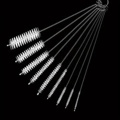 10pcs Long Tube Brush Nylon Tube Cleaner Bottle Brush Cup Brush Set