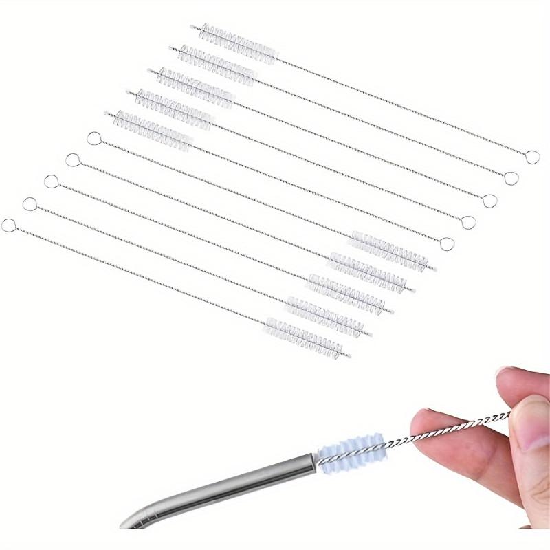 10pcs Long Tube Brush Nylon Tube Cleaner Bottle Brush Cup Brush Set