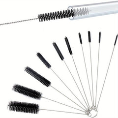 10pcs Long Tube Brush Nylon Tube Cleaner Bottle Brush Cup Brush Set