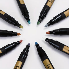 10pcs Metallic Lab Markers for Stationery and Petroglyphs