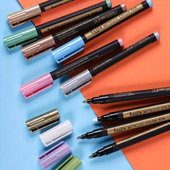 10pcs Metallic Lab Markers for Stationery and Petroglyphs