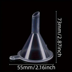 10pcs Mini Funnels Small Clear Plastic Funnels For Bottle Filling