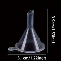10pcs Mini Funnels Small Clear Plastic Funnels For Bottle Filling
