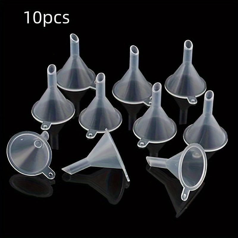 10pcs Mini Funnels Small Clear Plastic Funnels For Bottle Filling