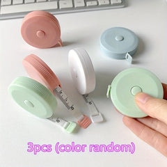 3pcs Set 152 Portable Measuring Tape for Body Size Fabric, Tool