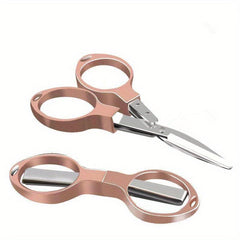 Portable Stainless Steel Folding Scissors for Outdoor and Travel