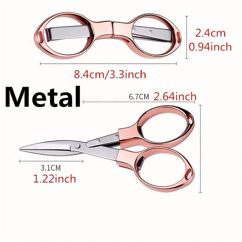 Portable Stainless Steel Folding Scissors for Outdoor and Travel
