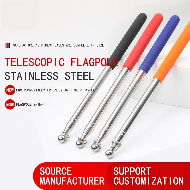 Stainless Steel Tour Guide Flagpole Plastic Sleeve 1m 1.2m 1.6m