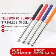 Stainless Steel Tour Guide Flagpole Plastic Sleeve 1m 1.2m 1.6m