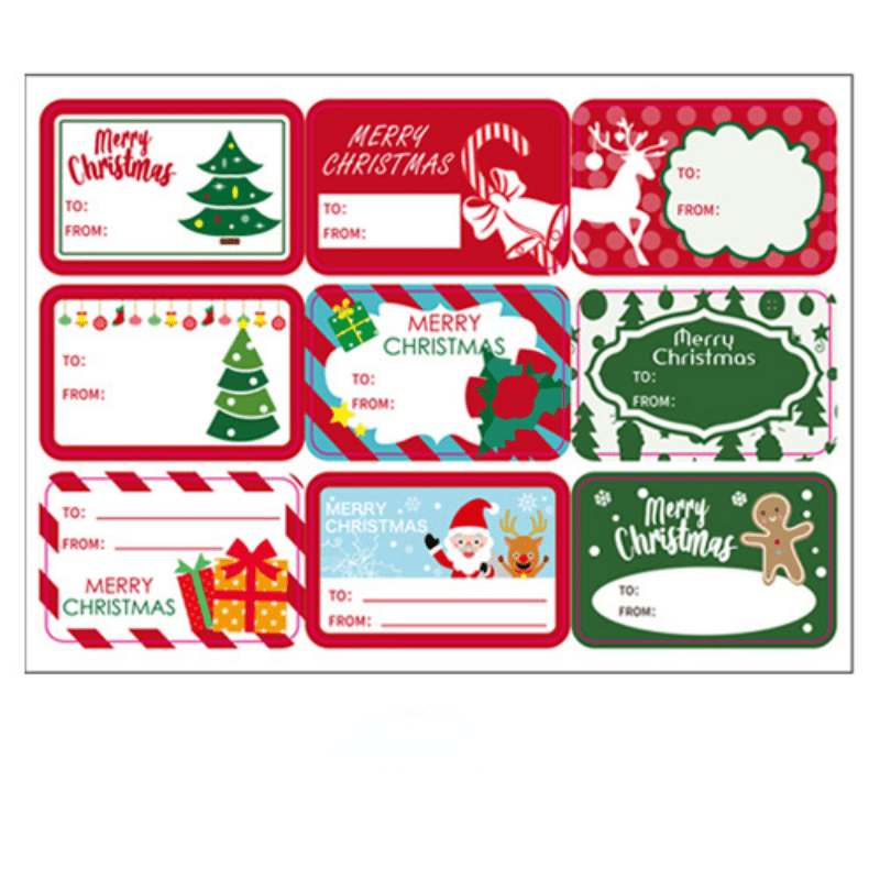 10 Merry Christmas Gift Stickers Present Seal Labels Xmas Decoration