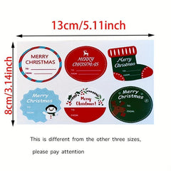 10 Merry Christmas Gift Stickers Present Seal Labels Xmas Decoration