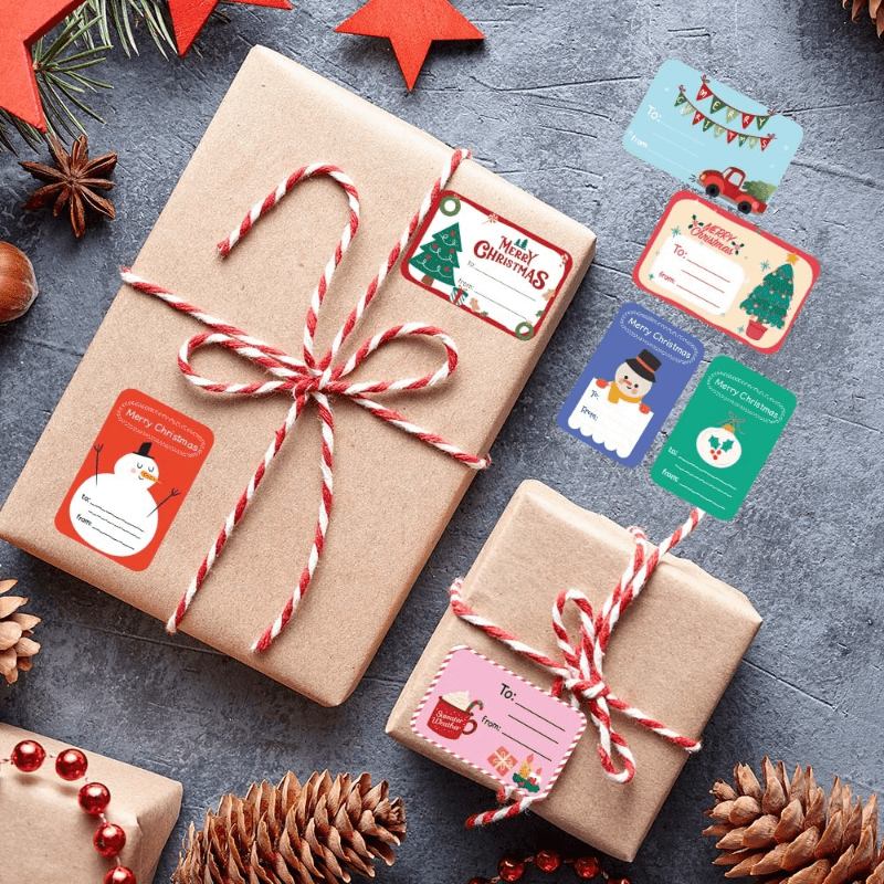 10 Merry Christmas Gift Stickers Present Seal Labels Xmas Decoration