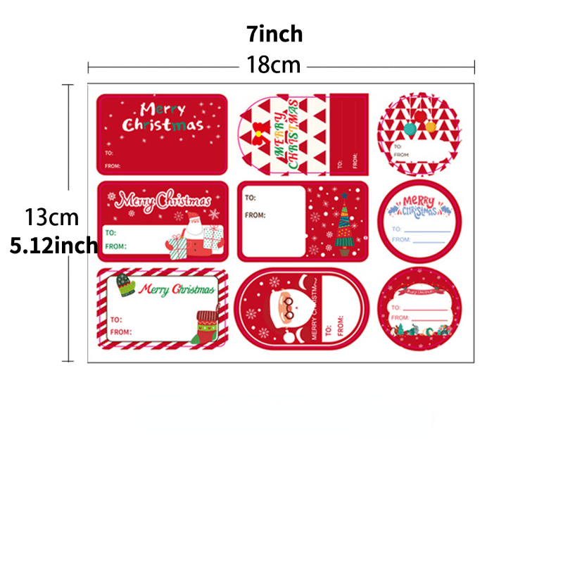 10 Merry Christmas Gift Stickers Present Seal Labels Xmas Decoration