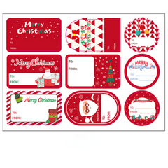 10 Merry Christmas Gift Stickers Present Seal Labels Xmas Decoration