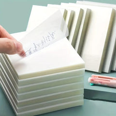 2pcs Transparent Sticker Notes 50 Pcs Notepad Student Stationery