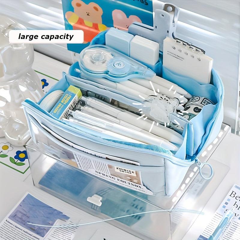 10 Layer Transparent Pen Bag Large Capacity for Middle School Stationery Box