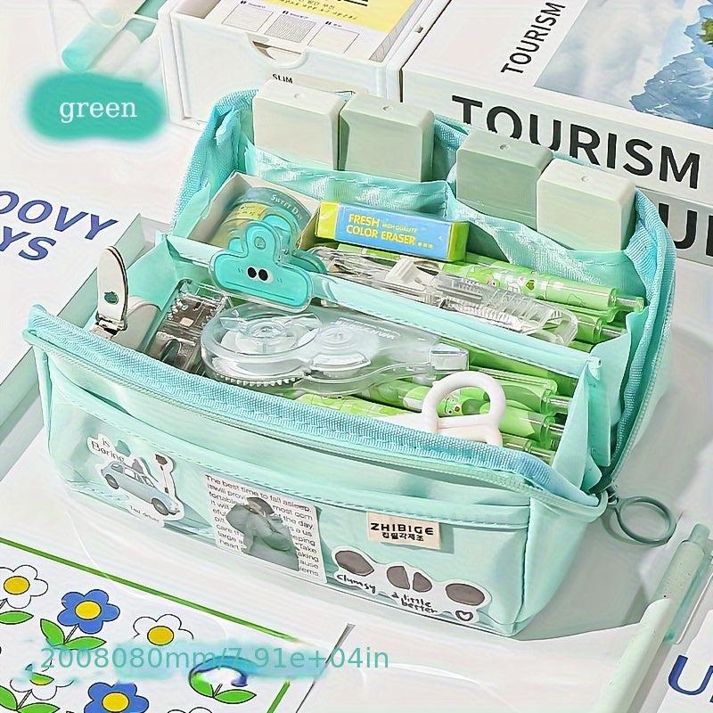 10 Layer Transparent Pen Bag Large Capacity for Middle School Stationery Box
