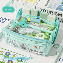 10 Layer Transparent Pen Bag Large Capacity for Middle School Stationery Box