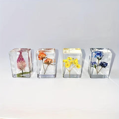 Transparent Amber Dried Flower Specimen & Resin Glue Kit