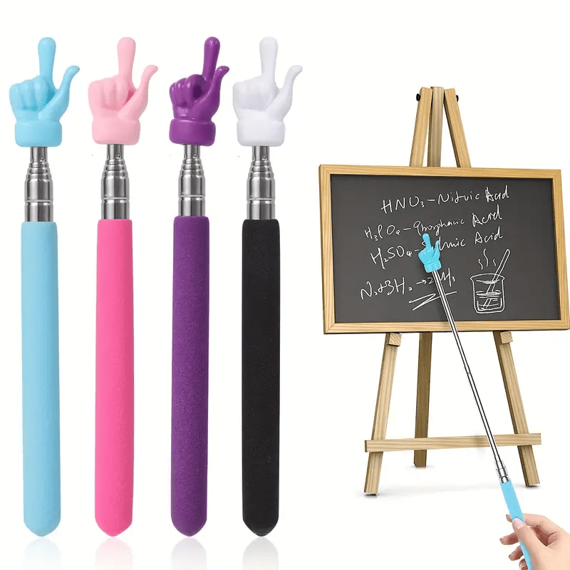 2pcs Mini Retractable Classroom Pointer for Teachers