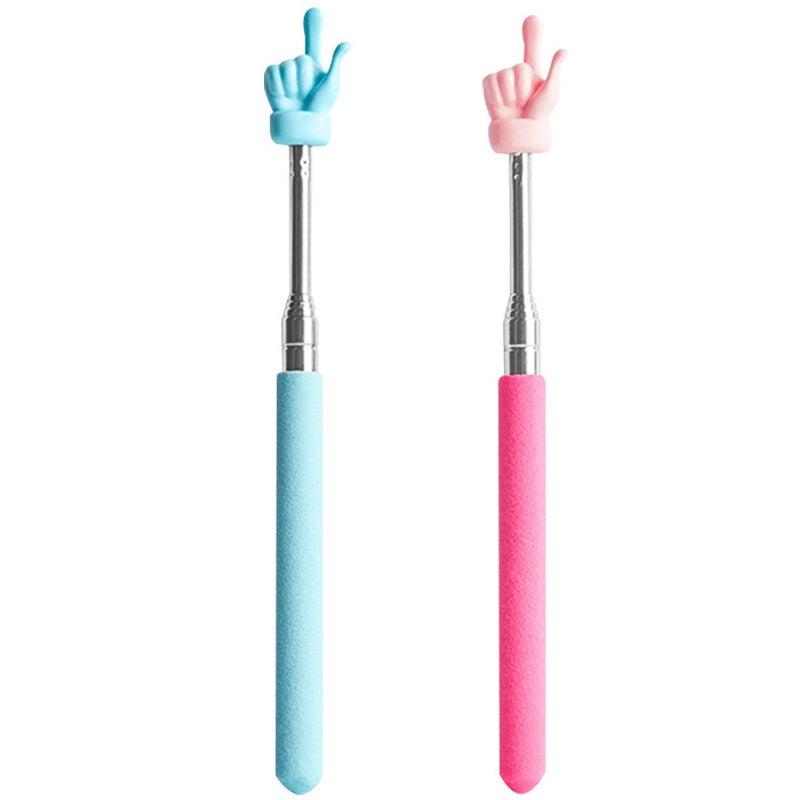 2pcs Mini Retractable Classroom Pointer for Teachers