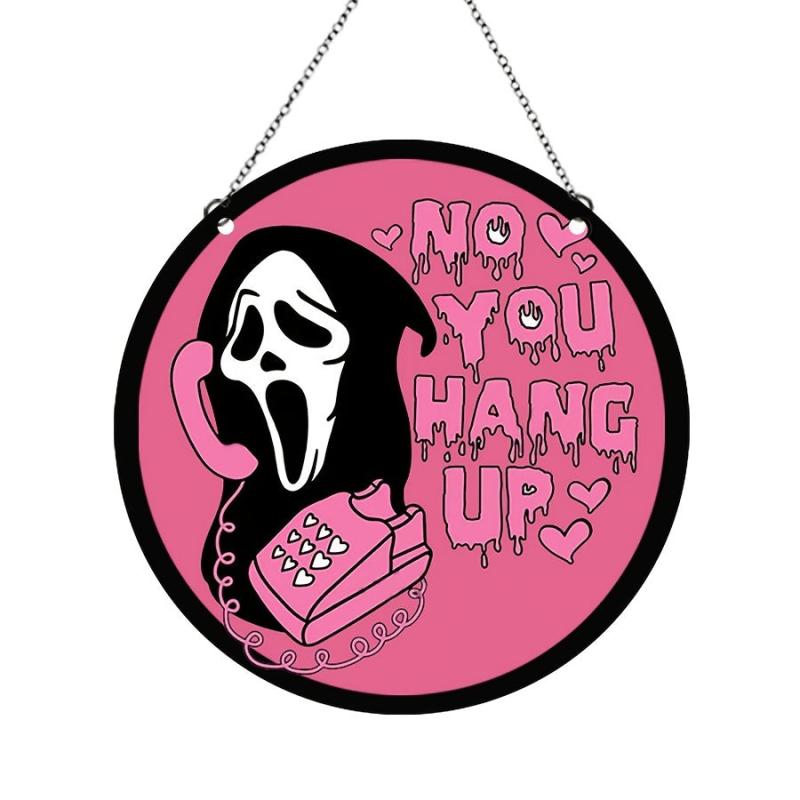 Pink Female Ghost Window Hanging Decoration