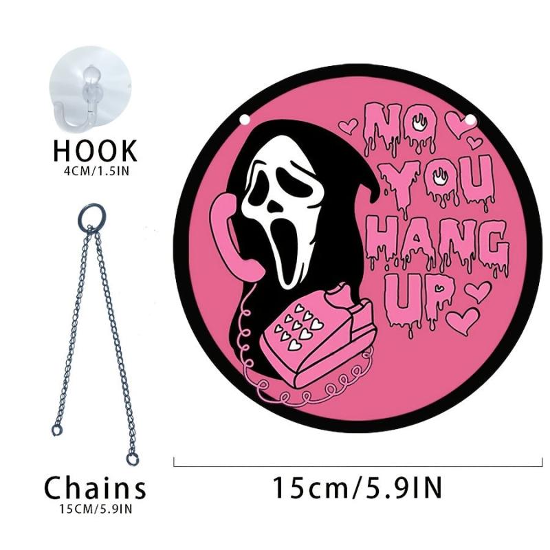 Pink Female Ghost Window Hanging Decoration