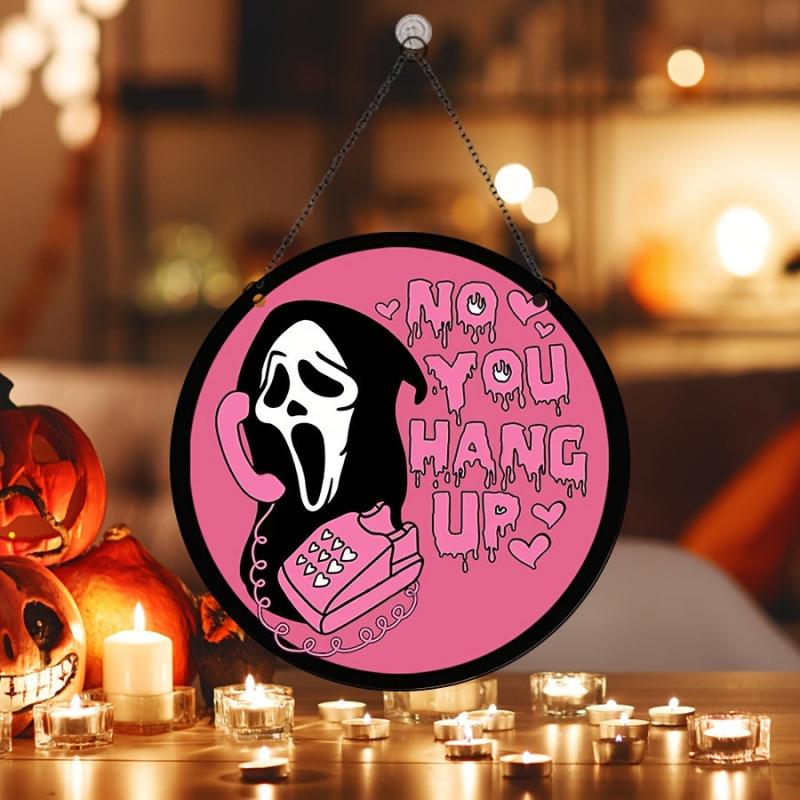 Pink Female Ghost Window Hanging Decoration